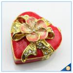 Shinny Gifts Enamel Heart Shaped Metal Trinket Box For Wedding Gifts SCJ388-2