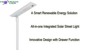 China Hitechled 20w Integrated Solar Street Light with drawer, Lámpara LED solar de calle, Luminarias solares all in one factory