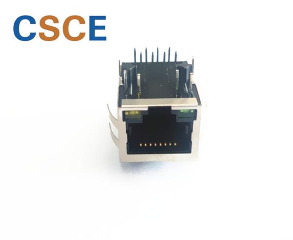 100Base-T 8P8C RJ45 Ethernet Connector With Transformer