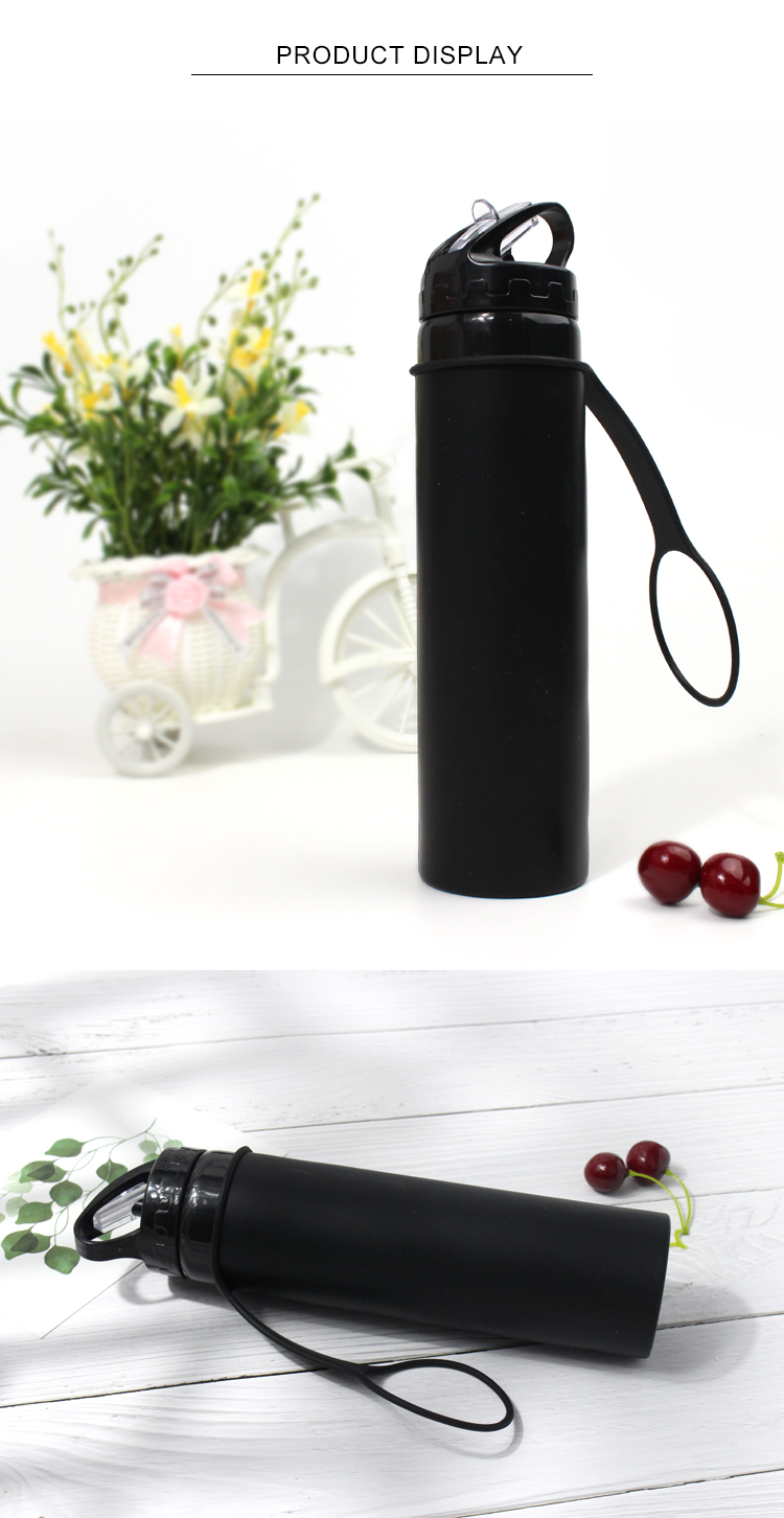 OEM ODM 600ml Collapsible Silicone Water Bottle