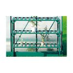 3 Tier Aluminium Slatted Staging L L126xW50xH113cm Nature Silver / Green Coating