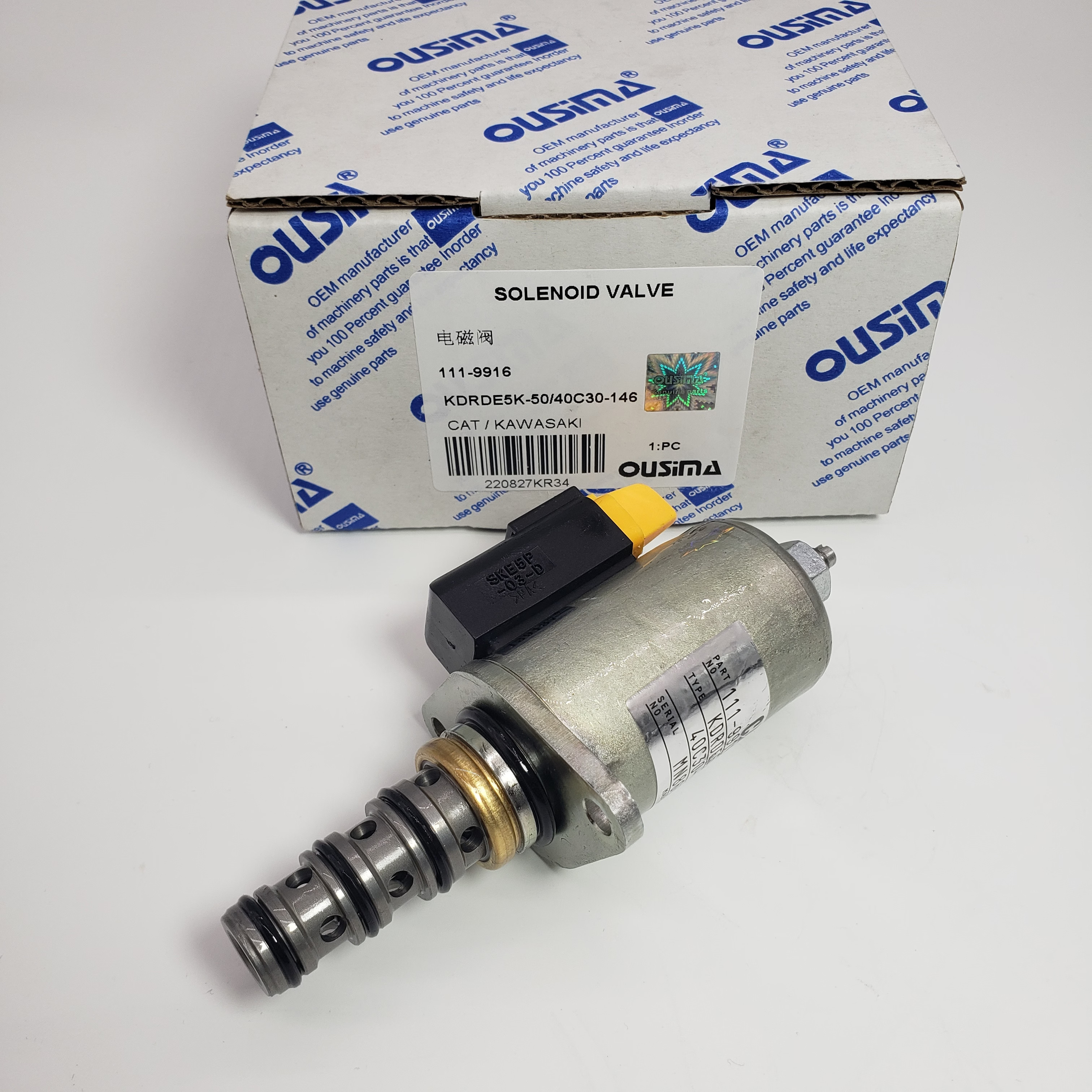 Hydraulic Pump Solenoid Valve 111-9916 KDRDE5K-50/40C30-146 For E320D E330D KAWASAKI