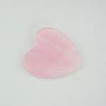 3D Heart Shape Rose Quartz Gua Sha Pink Real Jade Gua Sha 75g