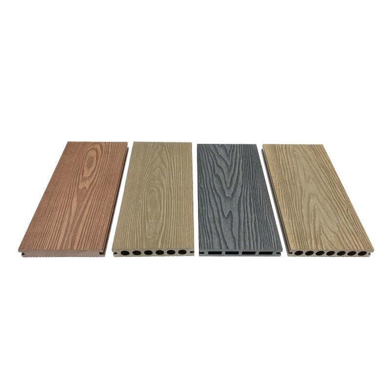 Wear Resistant WPC Decking Boards 145x22cm 3D Solid Deep Embossed Swimming Pool Floor