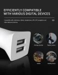 ABS 2.4A Dual USB Mobile Phone KX60 Fast Car Chargers