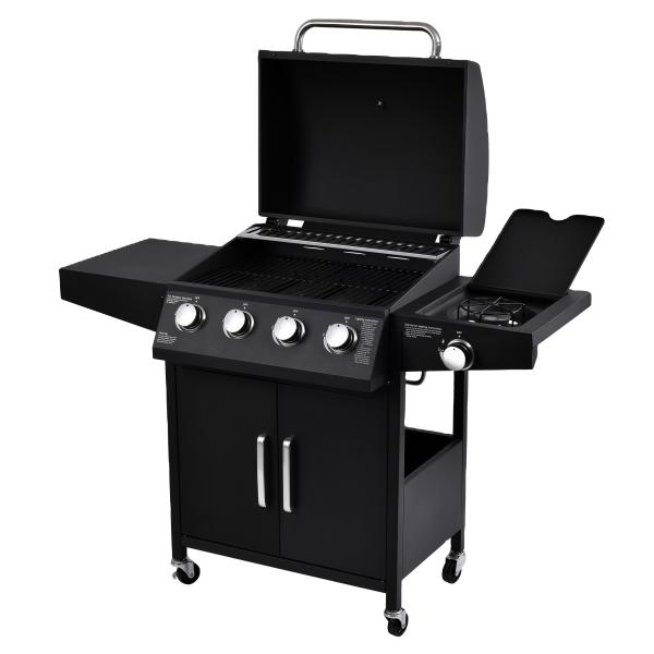 Flame Safety Device Gas Grill 4 Burner Stainless Steel Barbeque for Outdoor and