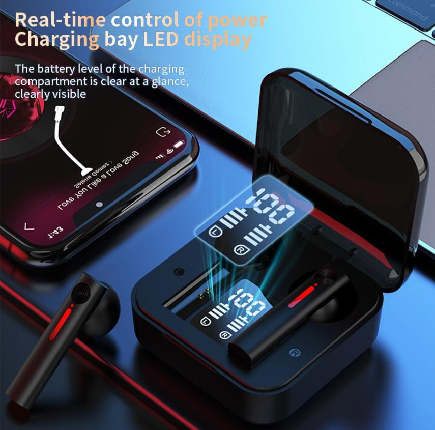 HiFi 3D Stereo TWS Bluetooth 5.0 Earphones For Smartphones