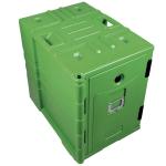 Insulated Food Pan Carrier with Nylon Handles Detachable Lid Four Bottom Wheels