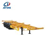 Steel Semi-Trailer 2 Axles Designed for Heavy-Duty Container Transportation