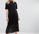 Newest Design Women Dress with Pleat Lace Hem
