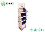Customized Logo Printed Folding Pos Cardboard Floor Display Stands For