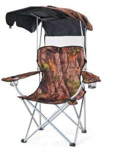 China Oversized Camping Chair with Shade Canopy, Folding Lawn Chairs Cup Holders, Camping Lounge Chair for Hiking Travel factory