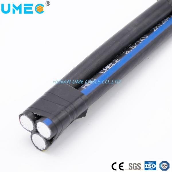 Overhead Triplex Service Drop Cable 2X6AWG 1X6AWG ABC Cable Round Wire Material