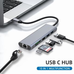 Type C Usb Multi Port Hub USB Type-C Adapter Featuring USB 3.0 Ports And RU6A-H2