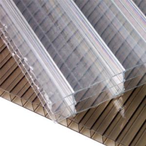 China Covestro Anti fog Anti UV Polycarbonate PC Triple wall Hollow Panel for greenhouse factory
