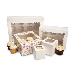 China Single Mini Kraft Paper Cupcake Cake Boxes 2 4 6 12 Holes For Wedding Christmas factory