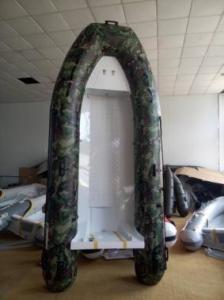 China 380Cm double flat bottom Aluminum Rib Boat with front locker in camouflage color factory