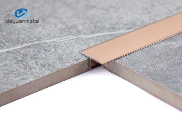 6063 Aluminum Rose gold T Profiles T5 Temper Andizing T Shape Metal Transition