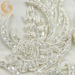 White Embroidered Lace Fabrics 20% Polyeter Handmade Water Soluble\