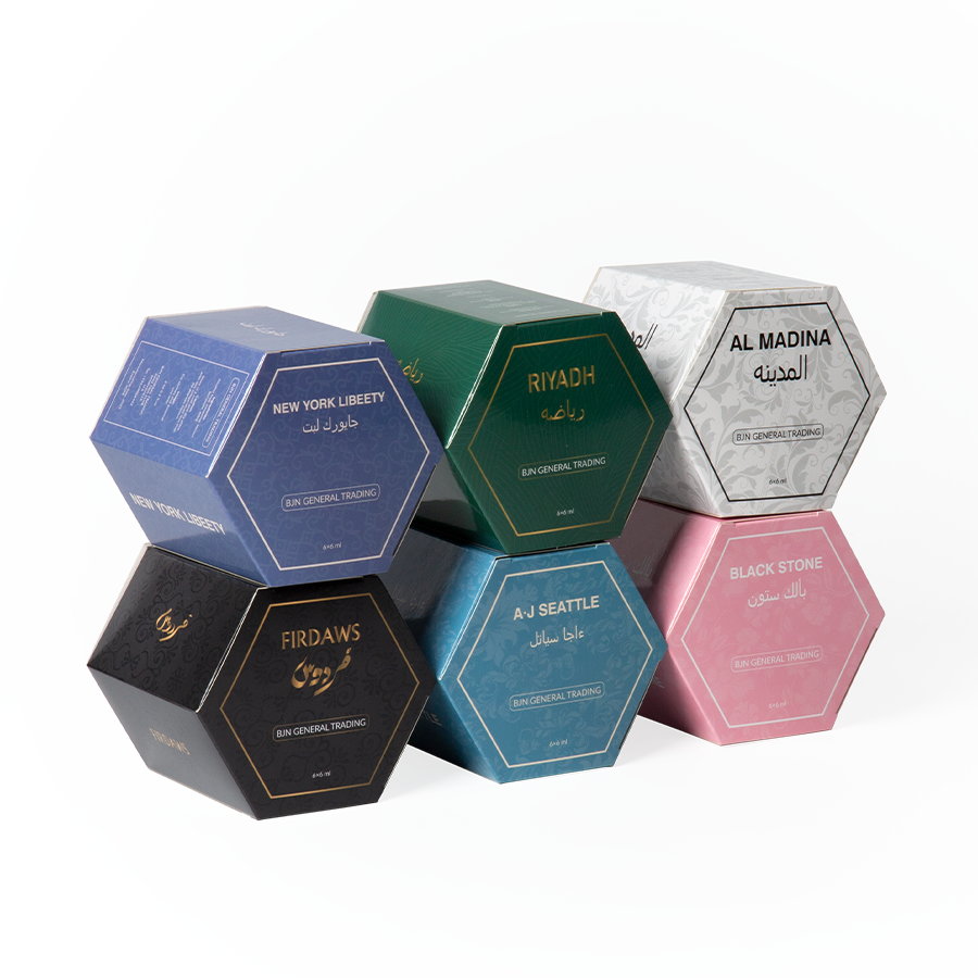 Irregular Hexagon Shape Paper Gift Box Tuck End Eye Catching Packaging Low MOQ