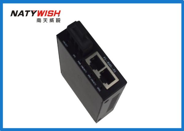 Black Color Fiber RJ45 Media Converter Compact Size With Auto Negotiation