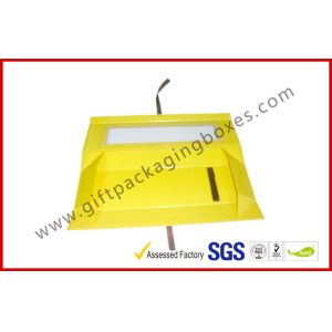 Foldable Offset Printed Rigid Gift Boxes With Window , Magnetic Flat Packing Wig