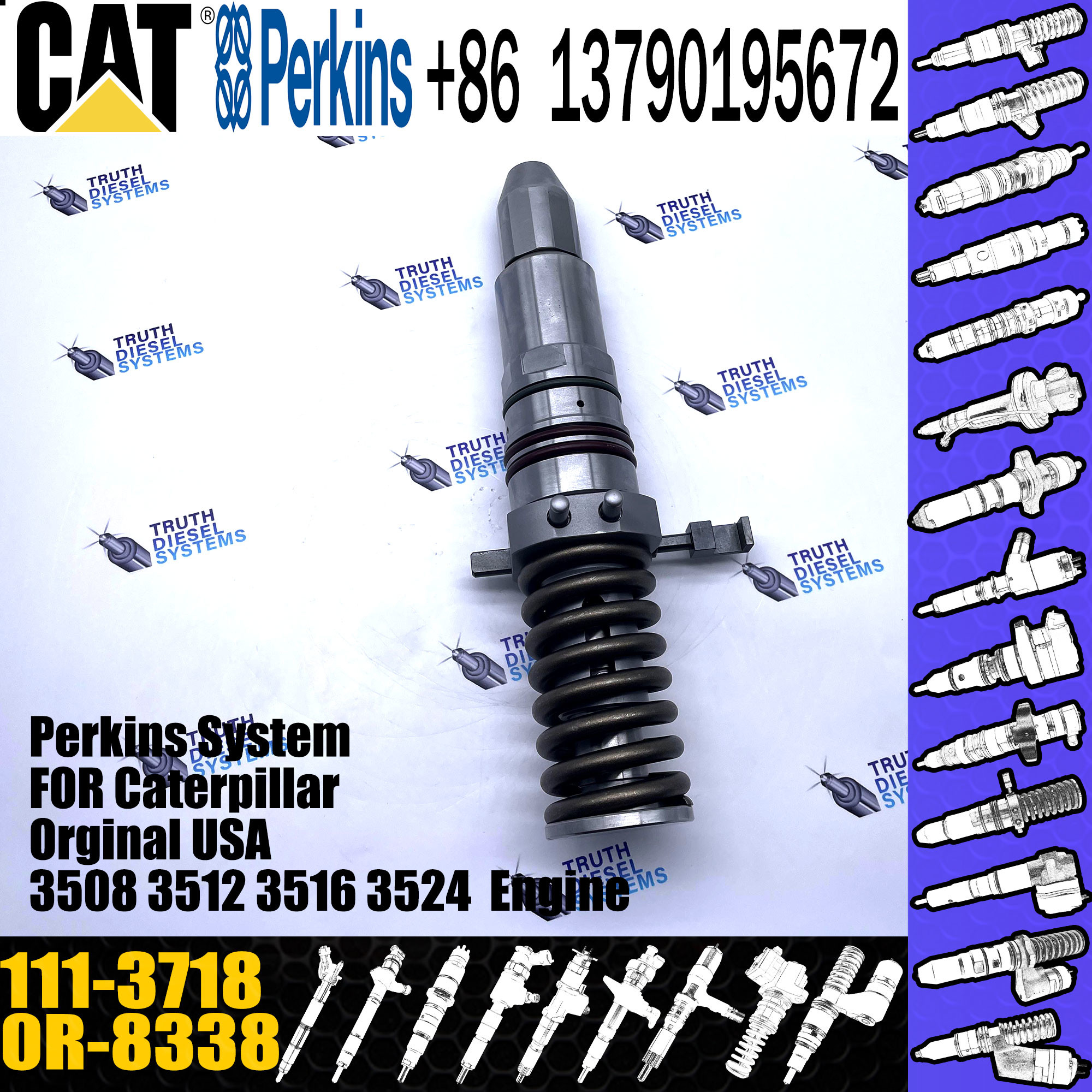 Oem Fuel Injectors 224-9090 10R-1252 111-3718 For Caterpillar 3616/3612/3608 Engine