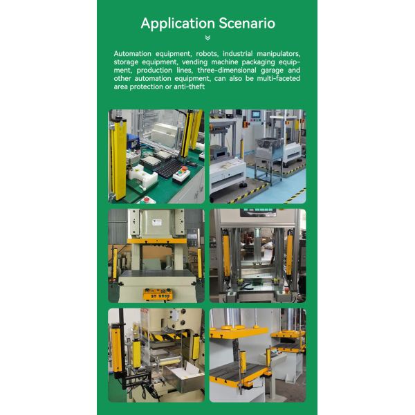 45mm Resolution Safety Light Barrier Sensor IP65 Wired Synchronized PNP NPN 10 Infrared Light Curtain