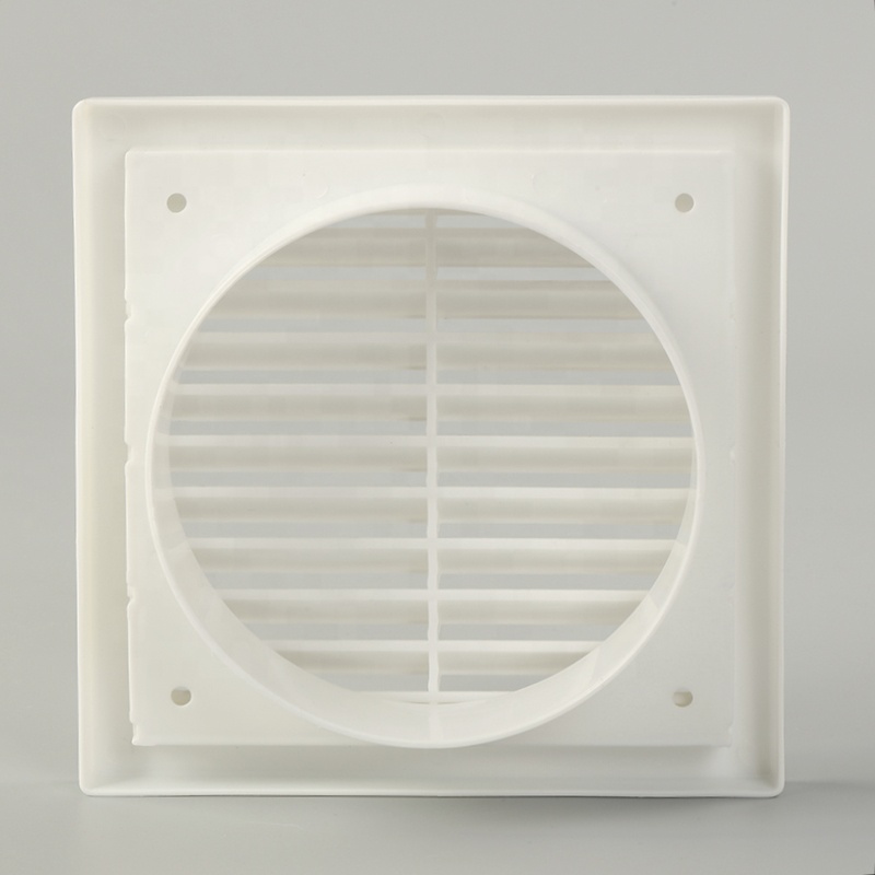 Square Hotel ABS Plastic Ceiling Wall Mount Exhaust Fan Outlet Inlet Air Duct Grille
