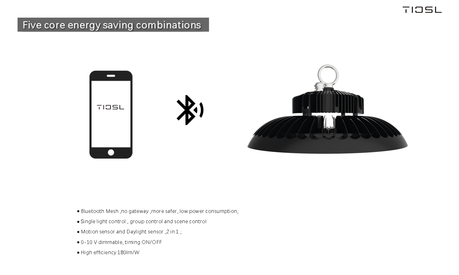 277V UFO Dimmable High Bay Light Round Waterproof NLC