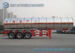 3 Axle 38000L Butyl Acetate Chemical Liquid Tank Trailers With Ellipse Shaped