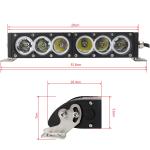 H Style 60W White Color 6pcs 10W CREE LED LIGHT BAR 6000K 10-30V Combo Beam