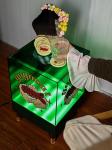 Creative floor-to-ceiling acrylic light box removable charging device decoration
