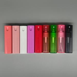 China Small 10ml Square Shape All Plastic Perfume Pen Cosmetic Bottle with Sprayer Pump factory