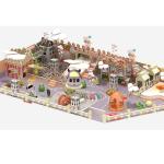 snow theme plastic kids indoor play structure with various games