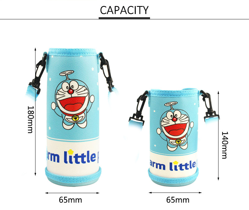 Embroidery Round H18cm Water Bottle Sleeve For Children