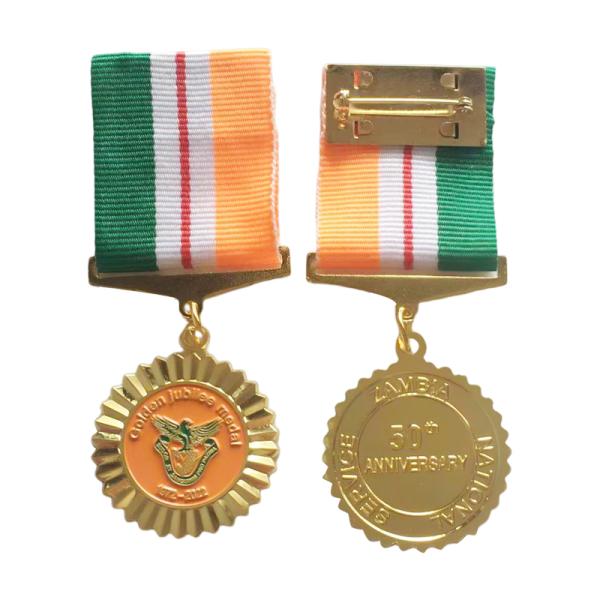 Custom Commemorative Souvenir Medals Woven Polyester Nylon Medal Ribbon
