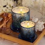Fashion Scented Jar Candle Soy Wax Carved Glass Domed Candle Jar For Home /