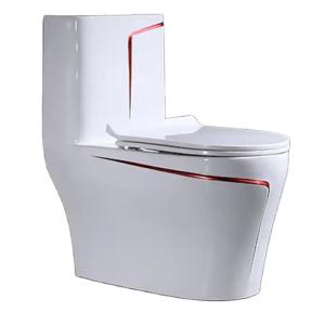 China Sanitary Ware One Piece Bathroom Toilets White Ceramic Manual Button factory