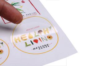 China Transparent Custom Product Labels Circle Shape Durable Flexible For Cosmetics factory