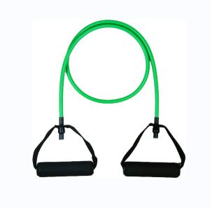 China Green Foam Handles Gym Crossfit Equipment TPE Resistance Exercise Band factory
