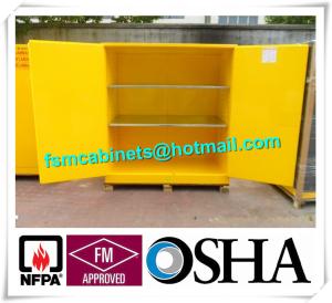 China Yellow Industrial Safety Cabinets , Flame Proof Storage Cabinets For Waste Chemical factory