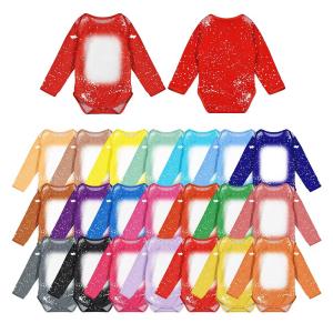 China Multicolored Baby Sublimation Romper Blanks Tie Dye With Long Sleeves factory