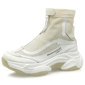 China Janbal Plus Size 42 Chunky Flat Ankle Boots Women'S Flat Sneakers Casual factory