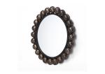 Round Bronze Sunflower Mirrored Metal Wall Art For Outdoor Indoor