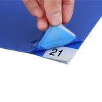 H-1201 Reusable PE Film Floor Mat Numbered Labels Tear Resistant Design for