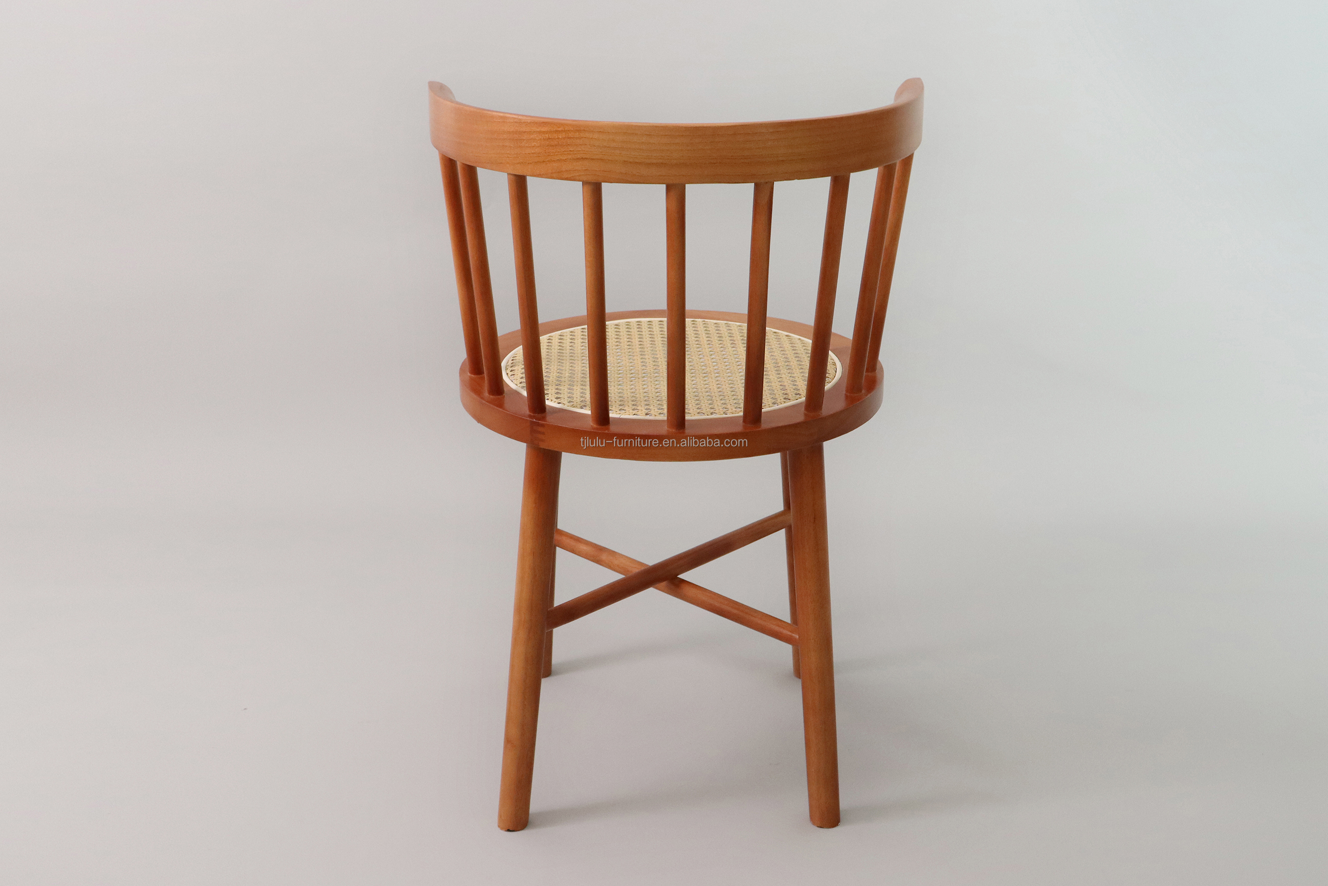 OEM Service Accepted Natural Solid Wood Dining Chair for Restaurant Modern Rattan