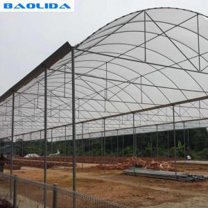 China Steel Structure Polythene Tunnel 4 Mil Plastic Sheeting Greenhouse on sale
