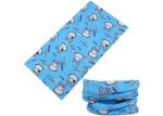 Polyester Blue Cute Design Kids Head Scarf , 25*50 CM Breathable Ski Neck Warmer