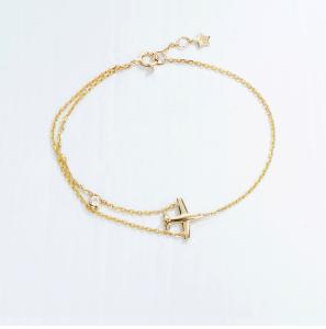 China 18K Gold Wings Of Liberty 18k Gold Diamond Bracelet Friendship Bracelet factory